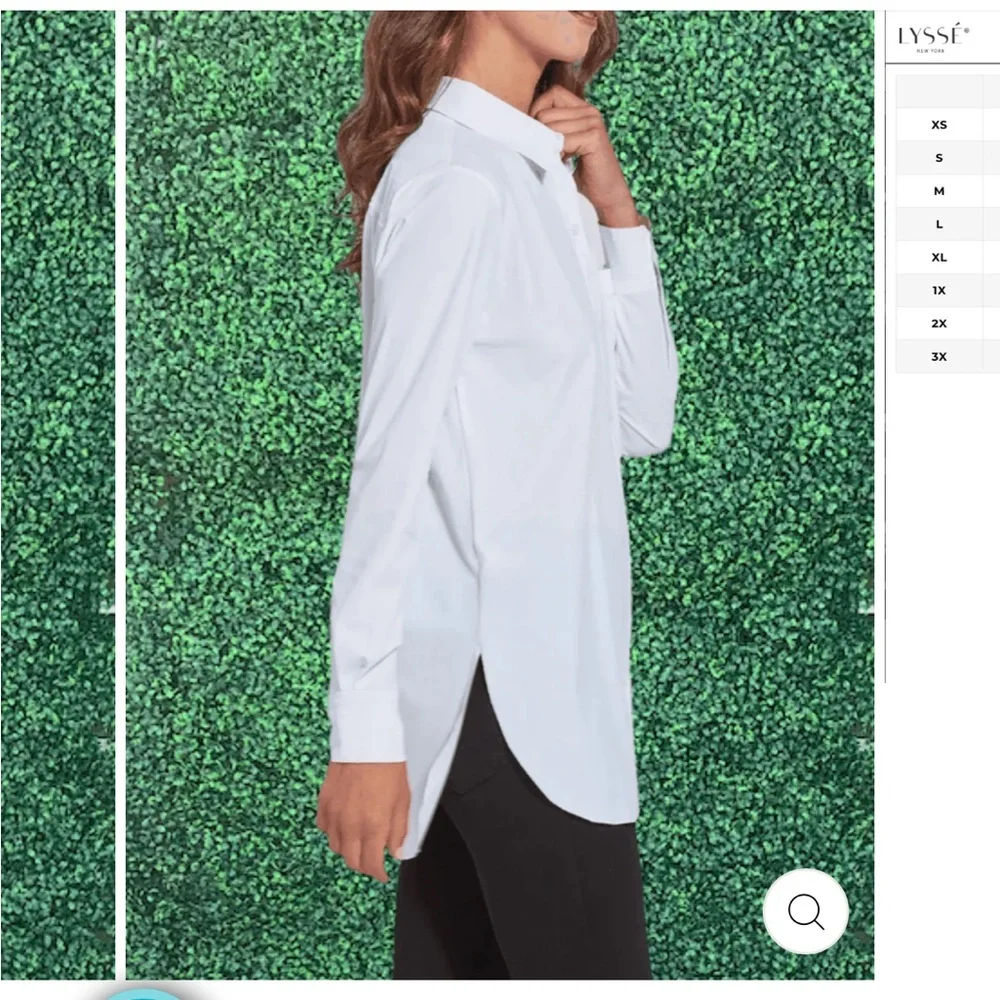 NWT Lysse SCHIFFER BUTTON UP BLOUSE size L - Picture 3 of 9